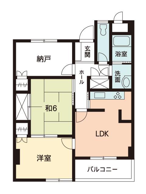 Floor plan. 2LDK + S (storeroom), Price 7.8 million yen, Occupied area 60.55 sq m , Balcony area 4.68 sq m