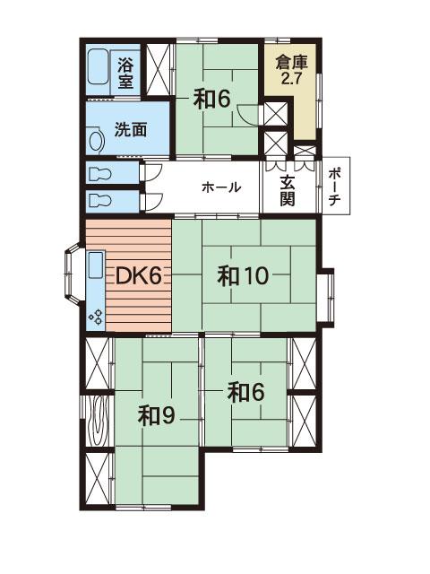 Floor plan. 19,800,000 yen, 4DK, Land area 339.53 sq m , Building area 99.37 sq m