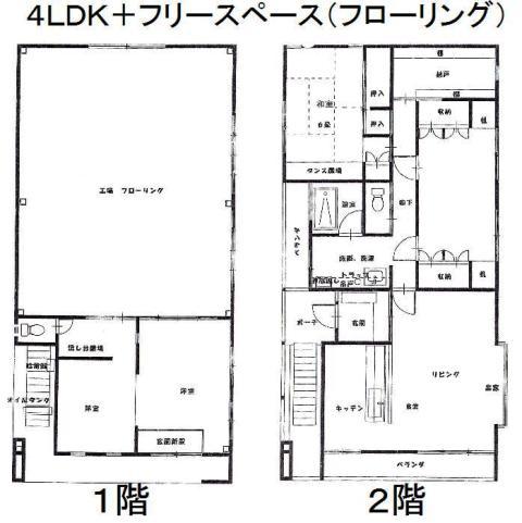 Floor plan. 14.8 million yen, 4LDK, Land area 306.45 sq m , Building area 169.39 sq m