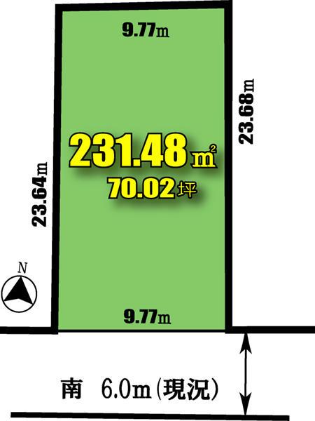 Compartment figure. Land price 28 million yen, Land area 231.48 sq m