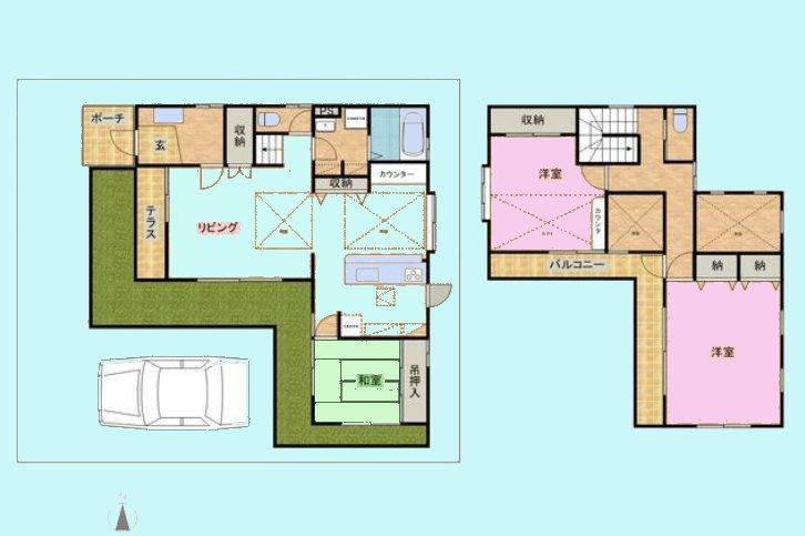 Floor plan. 40,800,000 yen, 3LDK, Land area 191.75 sq m , Building area 108.47 sq m
