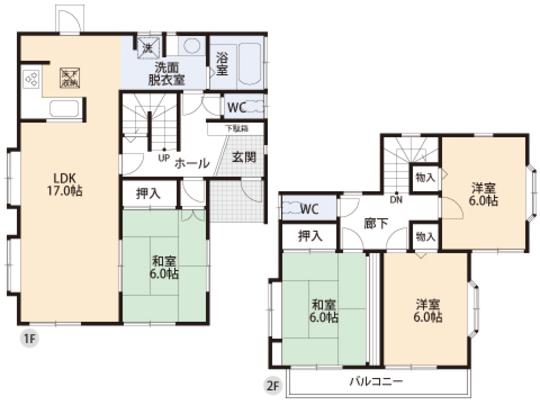 Floor plan. 16 million yen, 4LDK, Land area 132.45 sq m , Building area 105.98 sq m floor plan