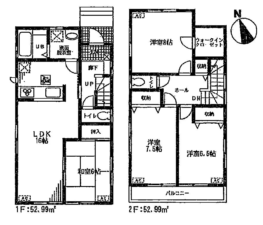 Floor plan. 22,800,000 yen, 4LDK, Land area 131.78 sq m , Building area 105.98 sq m