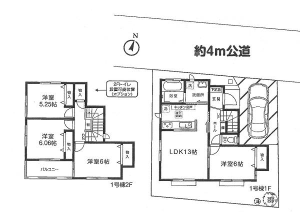 Floor plan. 23.5 million yen, 4LDK, Land area 93.47 sq m , Building area 89.01 sq m