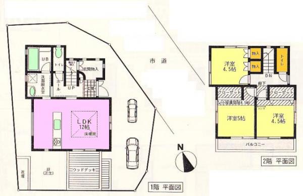 Floor plan. 25,500,000 yen, 3LDK, Land area 99.82 sq m , Building area 71.42 sq m