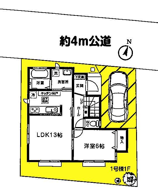 Compartment figure. 23.5 million yen, 4LDK, Land area 93.47 sq m , Building area 89.01 sq m