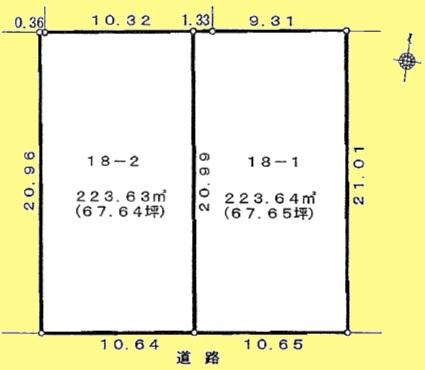 Compartment figure. Land price 17 million yen, Land area 223.64 sq m