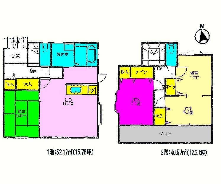 Floor plan. 13.8 million yen, 4LDK, Land area 158.57 sq m , Building area 92.74 sq m