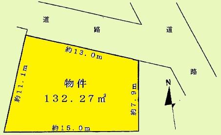 Compartment figure. Land price 16 million yen, Land area 132.27 sq m