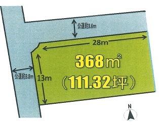 Compartment figure. Land price 9 million yen, Land area 368 sq m