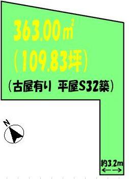 Compartment figure. Land price 5.5 million yen, Land area 363 sq m