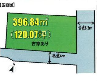 Compartment figure. Land price 18 million yen, Land area 396.84 sq m