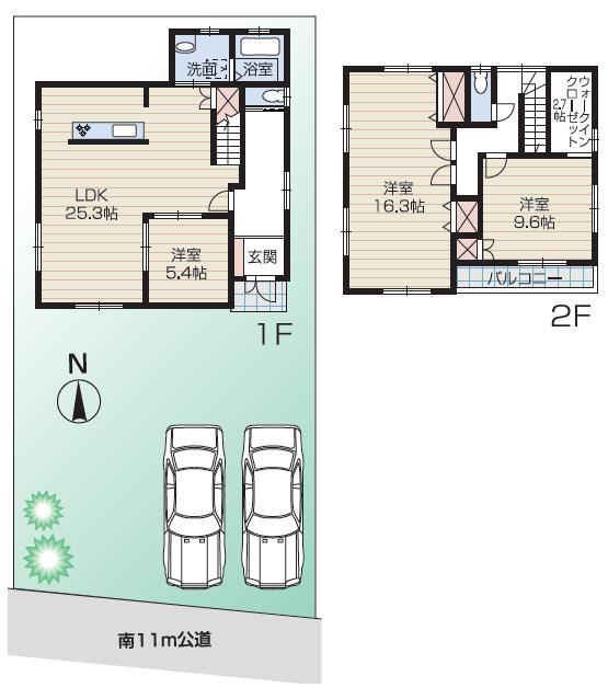 Floor plan. 24,800,000 yen, 3LDK + S (storeroom), Land area 300 sq m , Building area 137 sq m