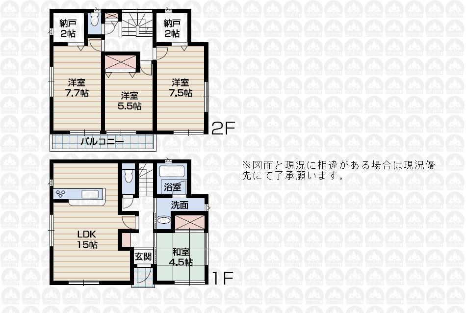 Floor plan. 19,800,000 yen, 4LDK, Land area 201.08 sq m , Building area 97.2 sq m