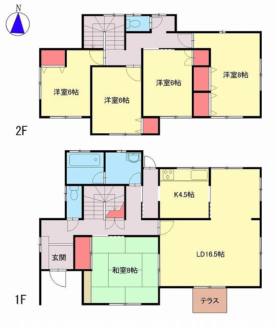 Floor plan. 15.2 million yen, 5LDK, Land area 290.99 sq m , Building area 137.13 sq m