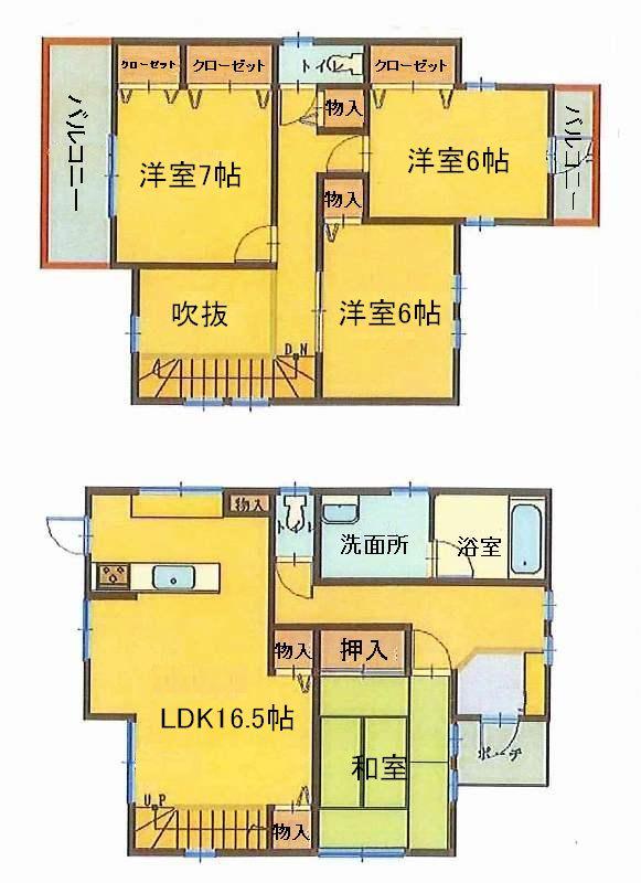 Floor plan. 17.8 million yen, 4LDK, Land area 152.13 sq m , Building area 107.23 sq m