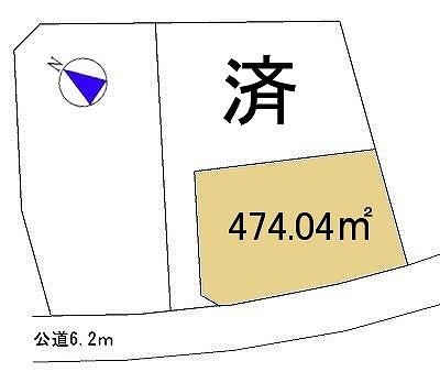 Compartment figure. Land price 9.8 million yen, Land area 474.04 sq m