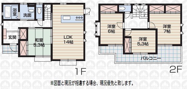 Floor plan. 23.8 million yen, 4LDK, Land area 194.02 sq m , Building area 97.98 sq m