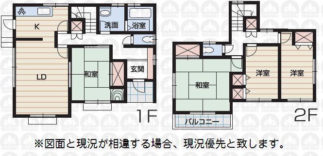Floor plan. 10.8 million yen, 4LDK, Land area 169.17 sq m , Building area 103.5 sq m