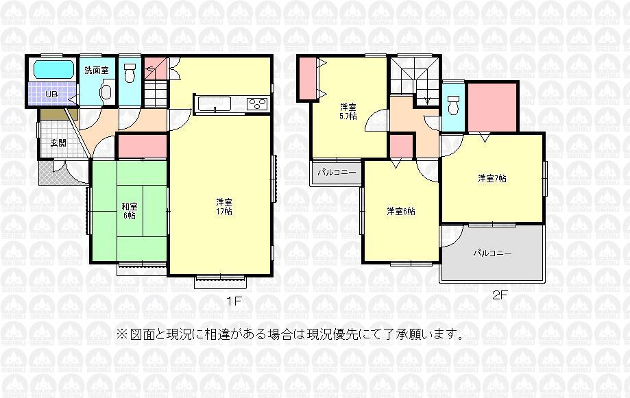 Floor plan. 16.8 million yen, 4LDK + S (storeroom), Land area 163.69 sq m , Building area 99.36 sq m