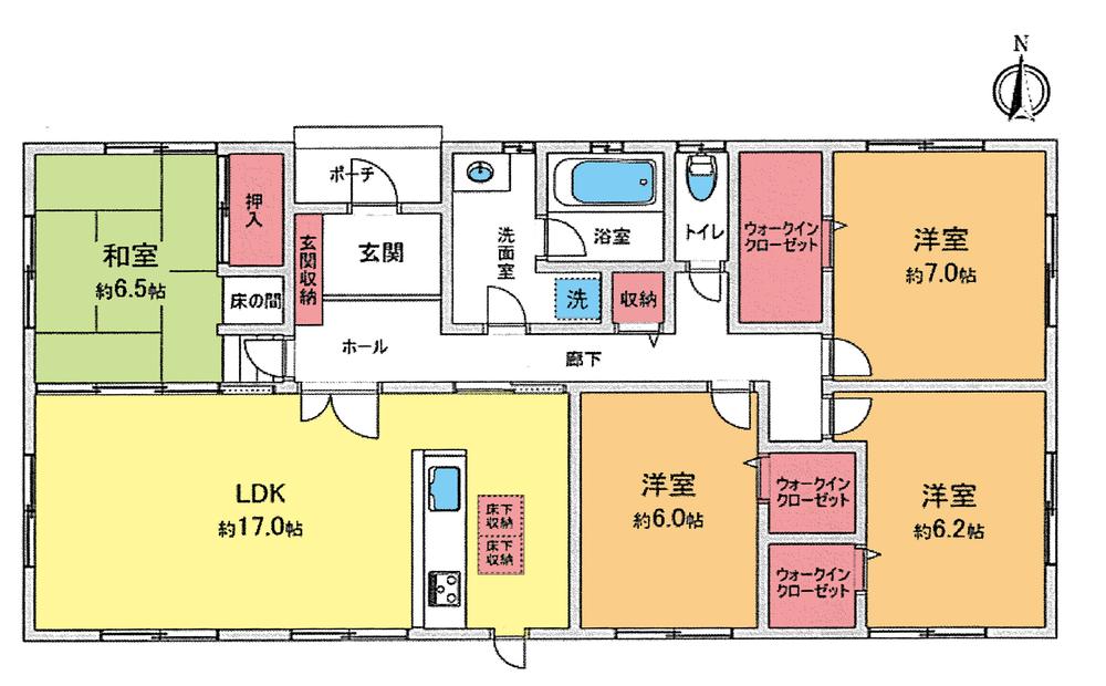 Floor plan. 26,800,000 yen, 4LDK, Land area 314.22 sq m , Building area 103.69 sq m floor plan