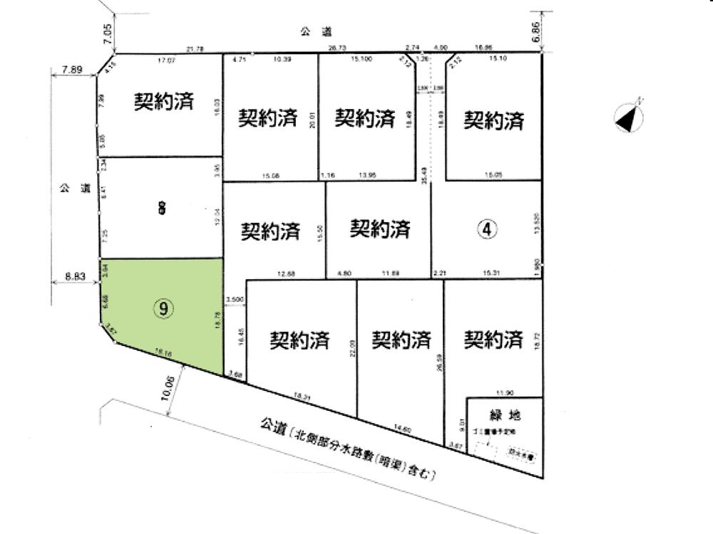 Compartment figure. Land price 7.84 million yen, Land area 303.39 sq m