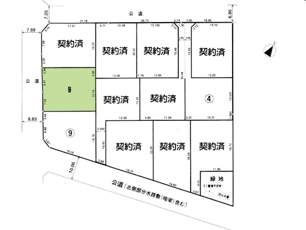 Compartment figure. Land price 8.16 million yen, Land area 95.07 sq m