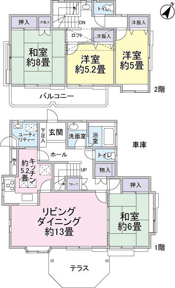 Floor plan. 11 million yen, 4LDK, Land area 166.52 sq m , Building area 112.2 sq m