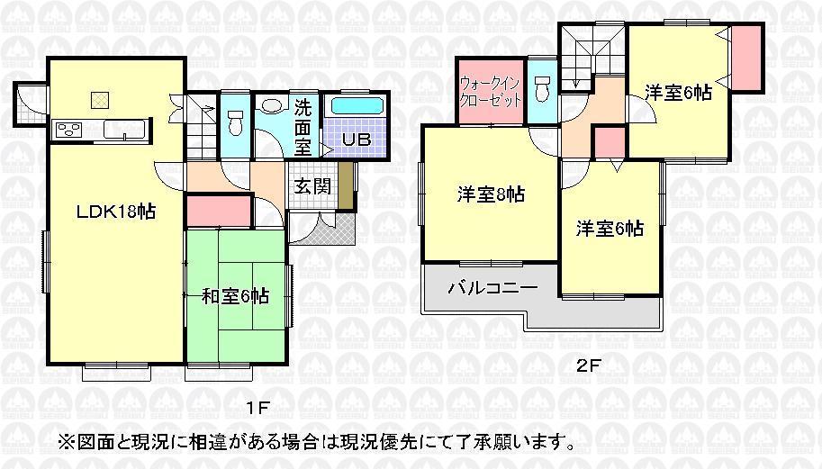 Floor plan. (1 Building), Price 21,800,000 yen, 4LDK+S, Land area 308.09 sq m , Building area 103.5 sq m