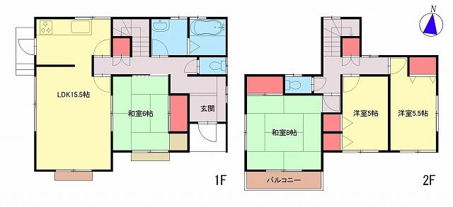 Floor plan. 10.8 million yen, 4LDK, Land area 169.17 sq m , Building area 103.5 sq m