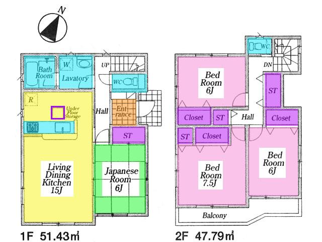 Floor plan. (8 Building), Price 21,800,000 yen, 4LDK, Land area 188.12 sq m , Building area 99.22 sq m