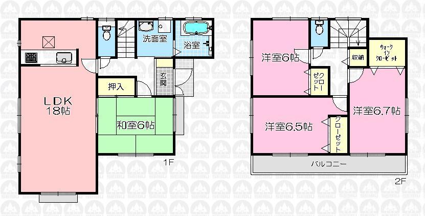Floor plan. 21,800,000 yen, 4LDK, Land area 133.11 sq m , Building area 101.02 sq m