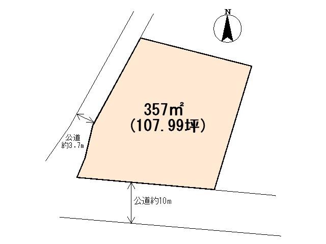 Compartment figure. Land price 8.8 million yen, Land area 357 sq m