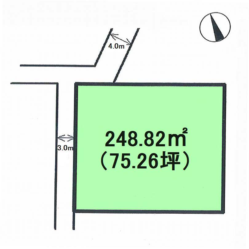 Compartment figure. Land price 11 million yen, Land area 248.82 sq m
