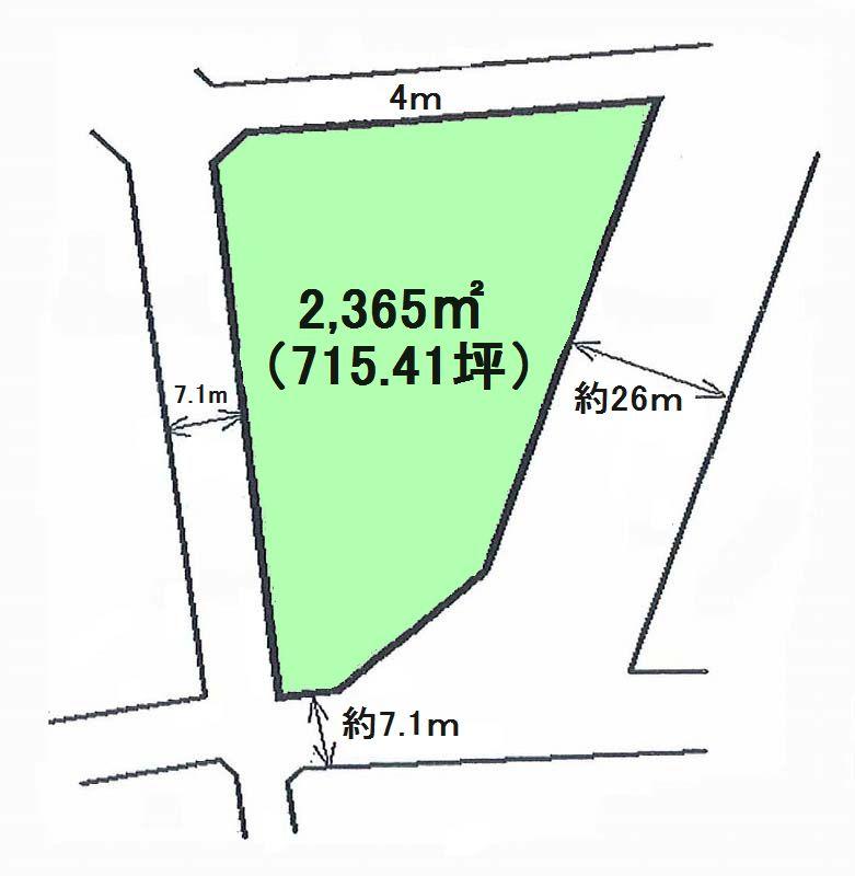 Compartment figure. Land price 75 million yen, Land area 2,365 sq m