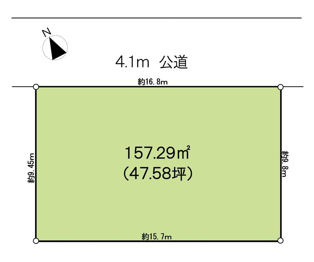 Compartment figure. Land price 8 million yen, Land area 157.29 sq m compartment view