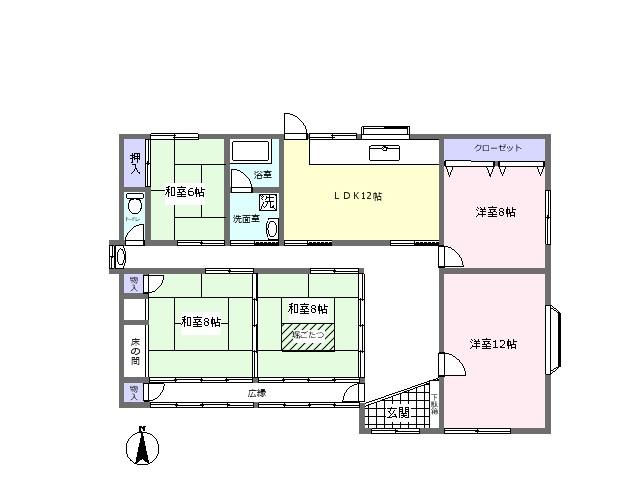 Floor plan. 29,800,000 yen, 5LDK, Land area 2,908.43 sq m , Building area 138.63 sq m