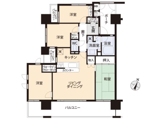 Floor plan. 4LDK, Price 23.8 million yen, Occupied area 84.52 sq m , Balcony area 20.42 sq m floor plan