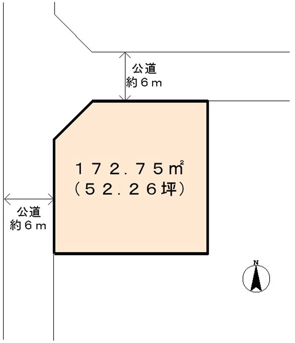 Compartment figure. Land price 8.5 million yen, Land area 172.75 sq m