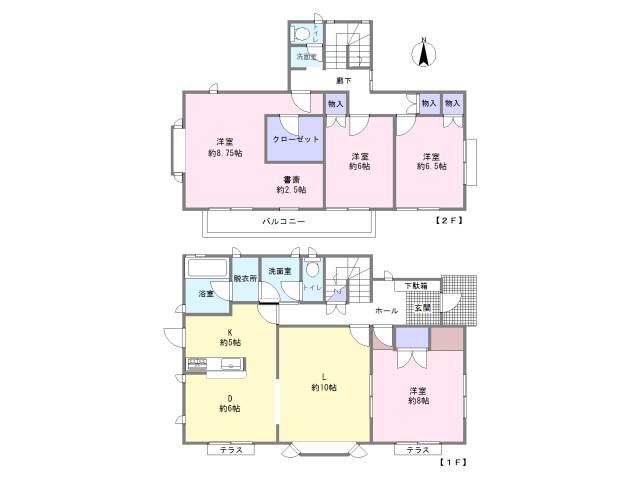 Floor plan. 14.6 million yen, 4LDK, Land area 184.99 sq m , Building area 132.9 sq m
