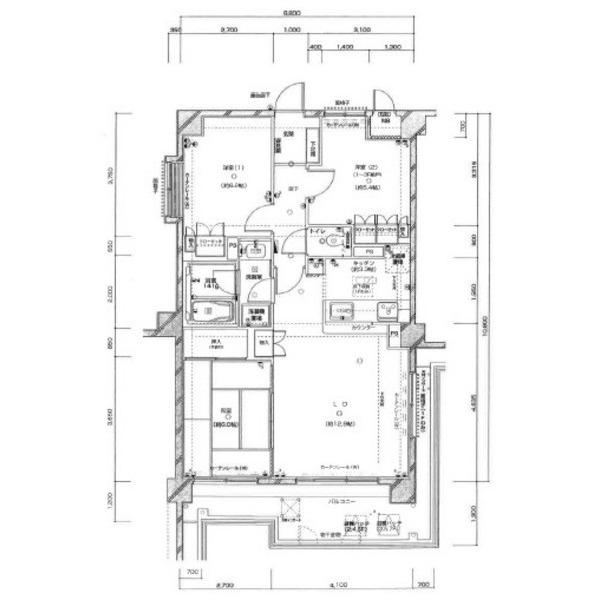 Floor plan. 3LDK, Price 15.8 million yen, Occupied area 73.44 sq m , Balcony area 14.67 sq m