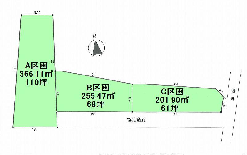 Compartment figure. Land price 13.8 million yen, Land area 225.87 sq m