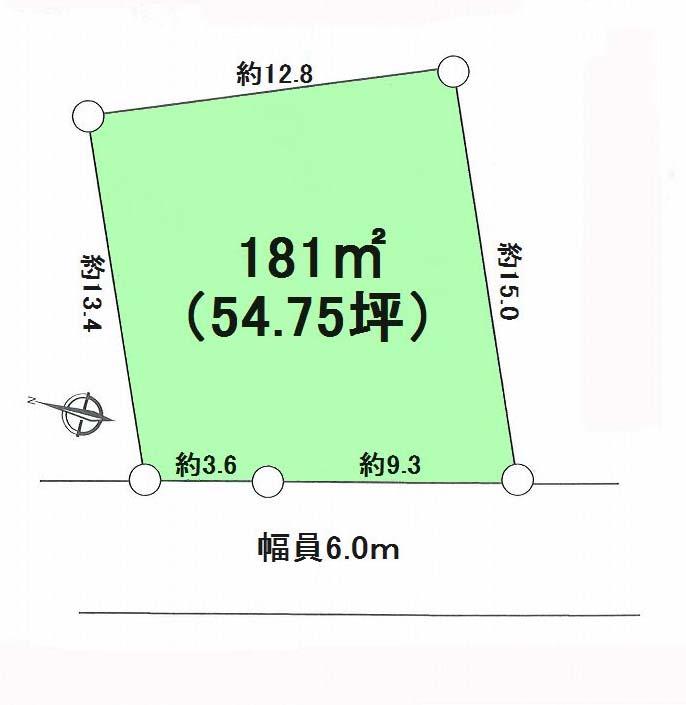 Compartment figure. Land price 9.87 million yen, Land area 181 sq m