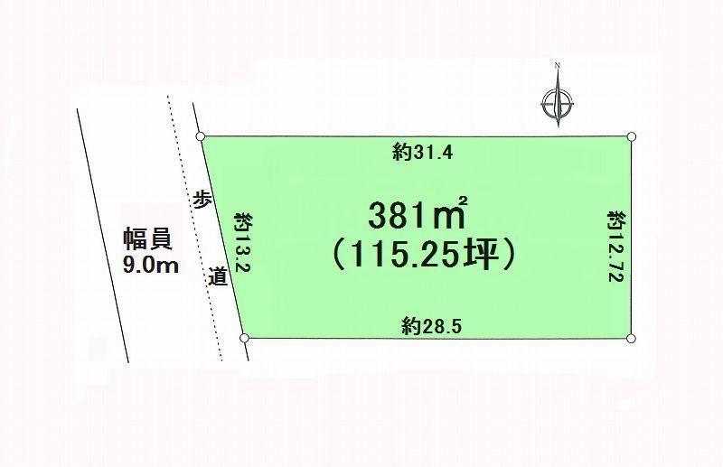 Compartment figure. Land price 15 million yen, Land area 381 sq m