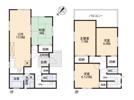 Floor plan. 16.4 million yen, 4LDK, Land area 146.13 sq m , Building area 97.29 sq m floor plan