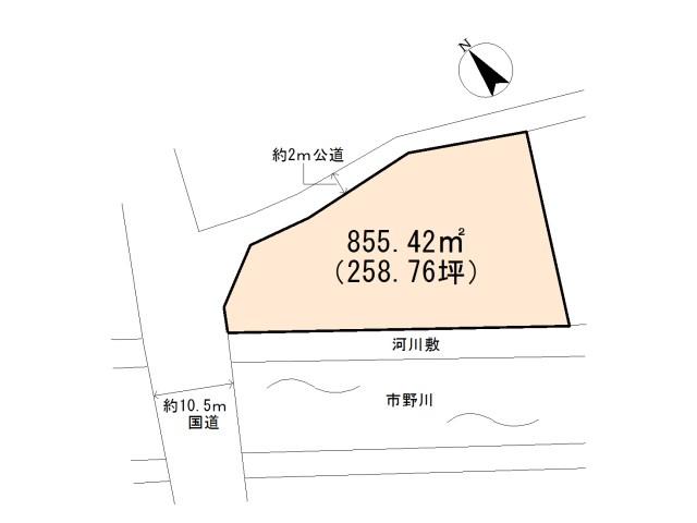 Compartment figure. Land price 10,350,000 yen, Land area 855.42 sq m