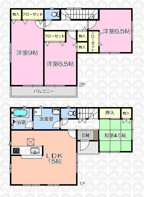 Floor plan. Simple modern appearance! Land 50 square meters or more, Good per sun, No tightness of the neighborhood! 