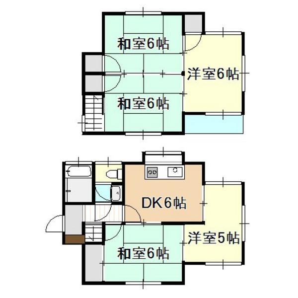 Floor plan. 3.8 million yen, 5DK, Land area 80.04 sq m , Building area 72.87 sq m
