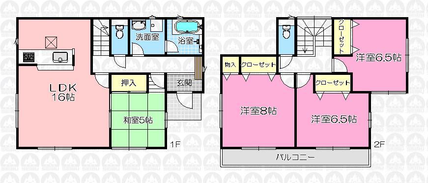 Floor plan. (7 Building), Price 19,800,000 yen, 4LDK, Land area 187.48 sq m , Building area 98.01 sq m