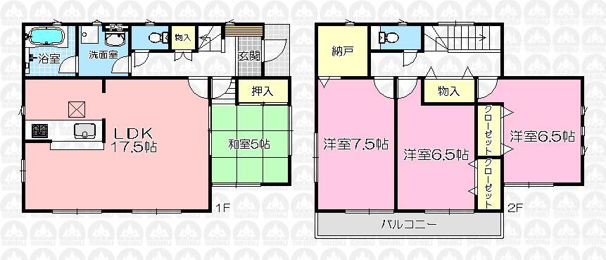 Floor plan. (4 Building), Price 18,800,000 yen, 4LDK+S, Land area 187.5 sq m , Building area 101.65 sq m